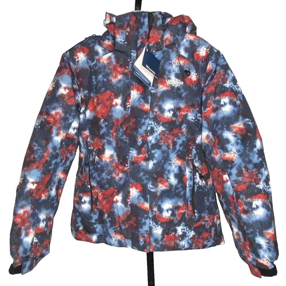 Wantdo womens Waterproof Ski Jacket small Winter Snow Coat Hood Snowboarding‎